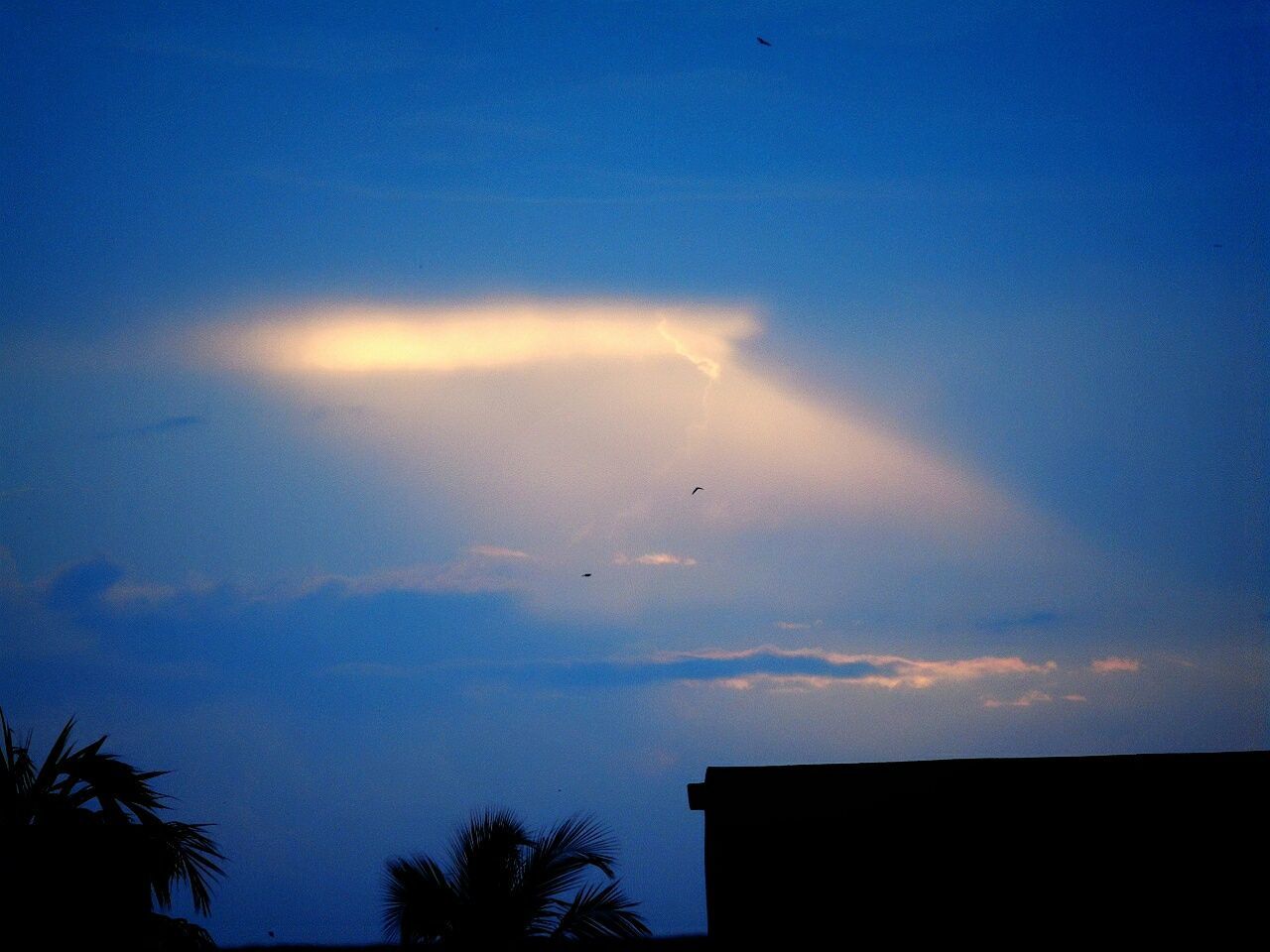 Low angle view of sky during sunset