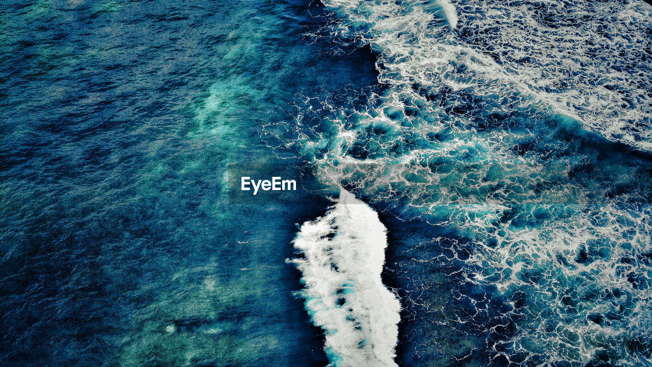 High angle view of swimming pool in sea