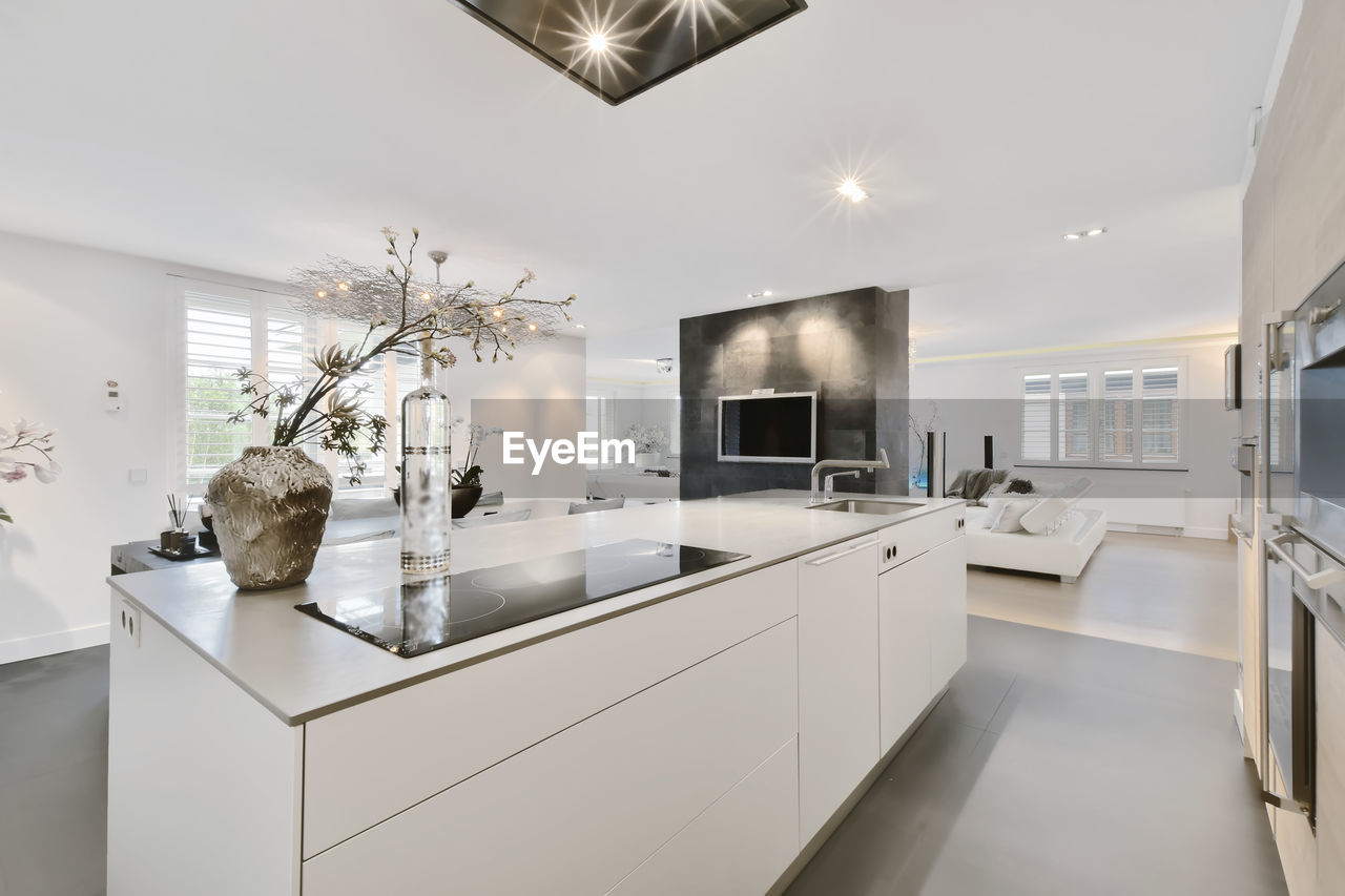 Interior of kitchen in modern home