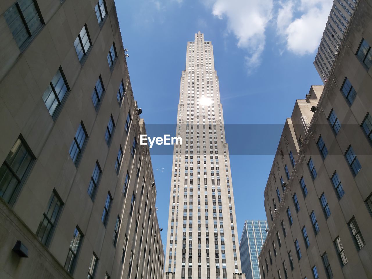 Low angle view of buildings against sky