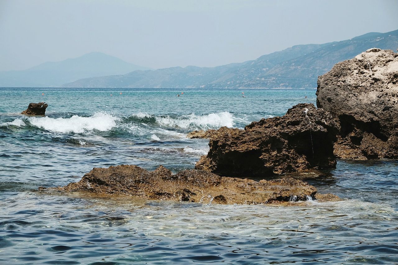 SCENIC VIEW OF SEA AND ROCKS