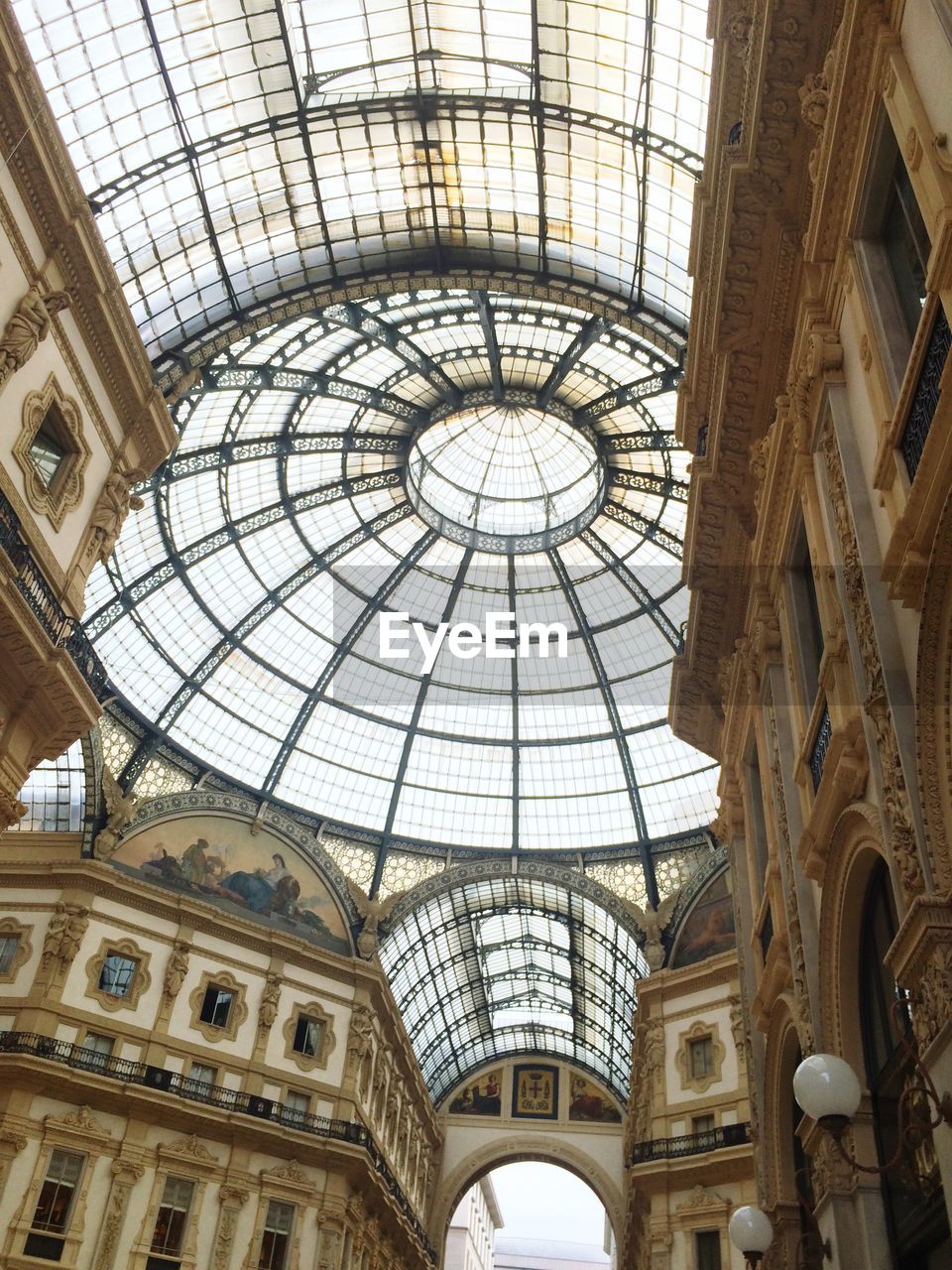 View of glass dome roof