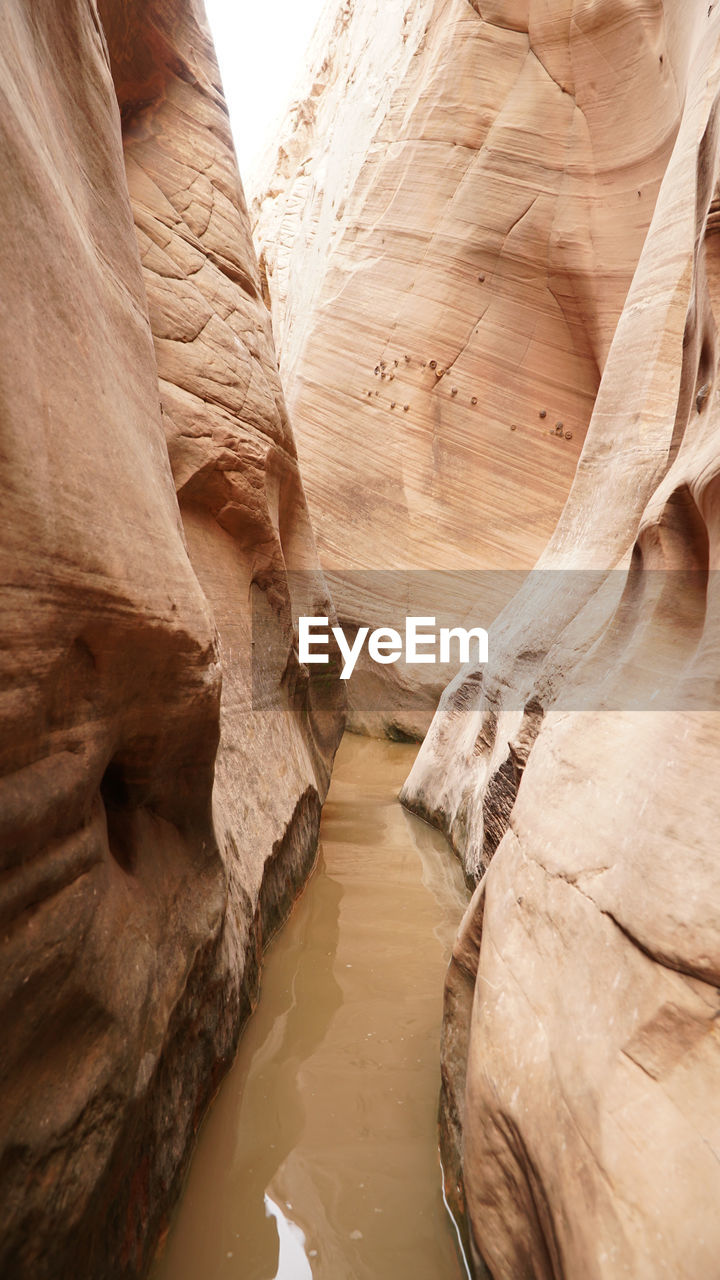 Escalante slot canyon in a dry desert environment near utah, usa.