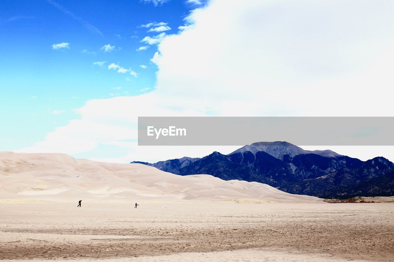 Scenic view of desert against sky