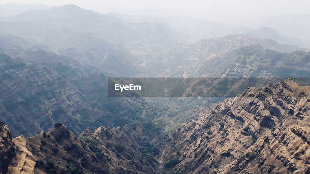 High angle view of mountains