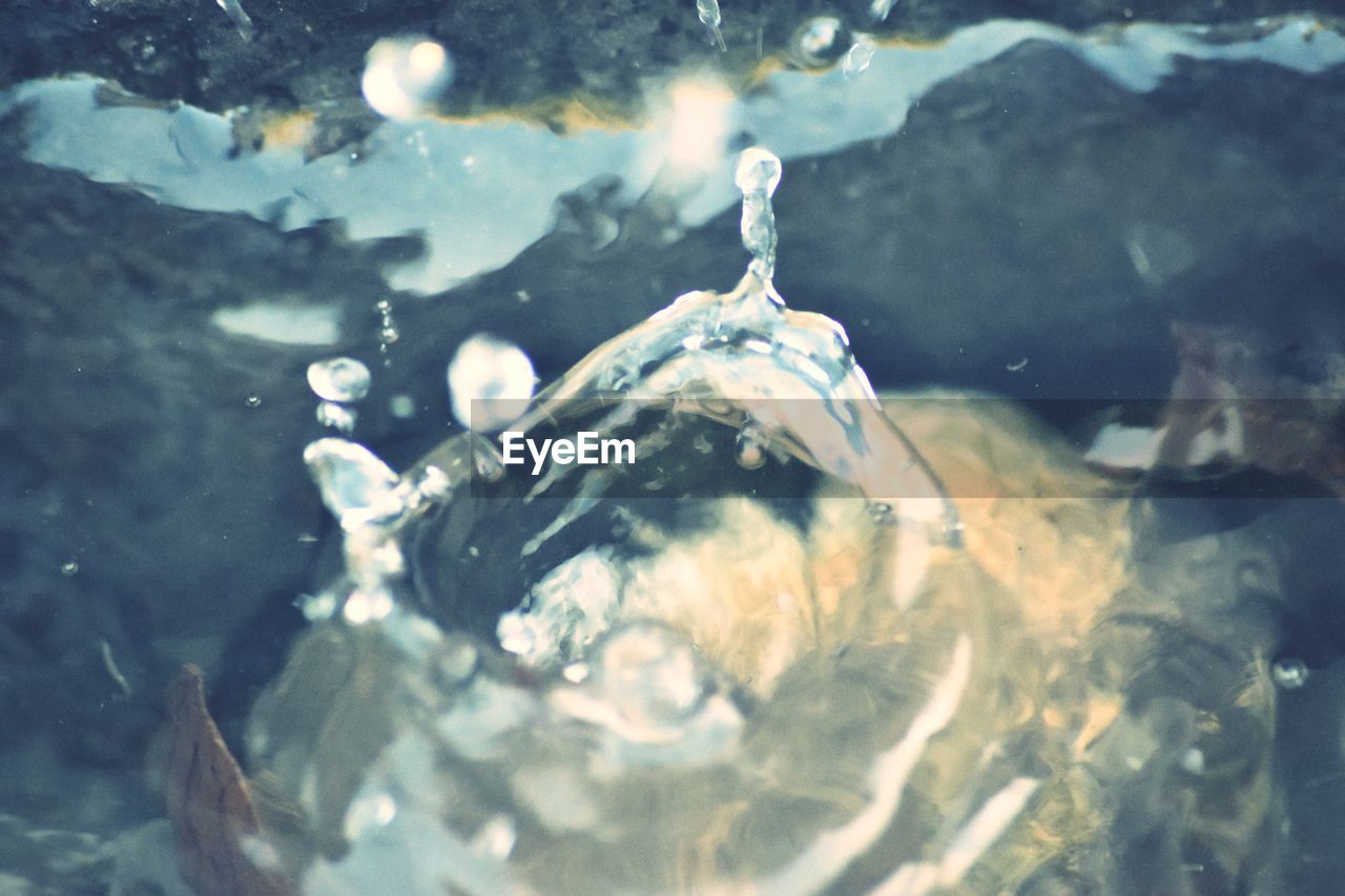 VIEW OF WATER FLOWING FROM ROCKS