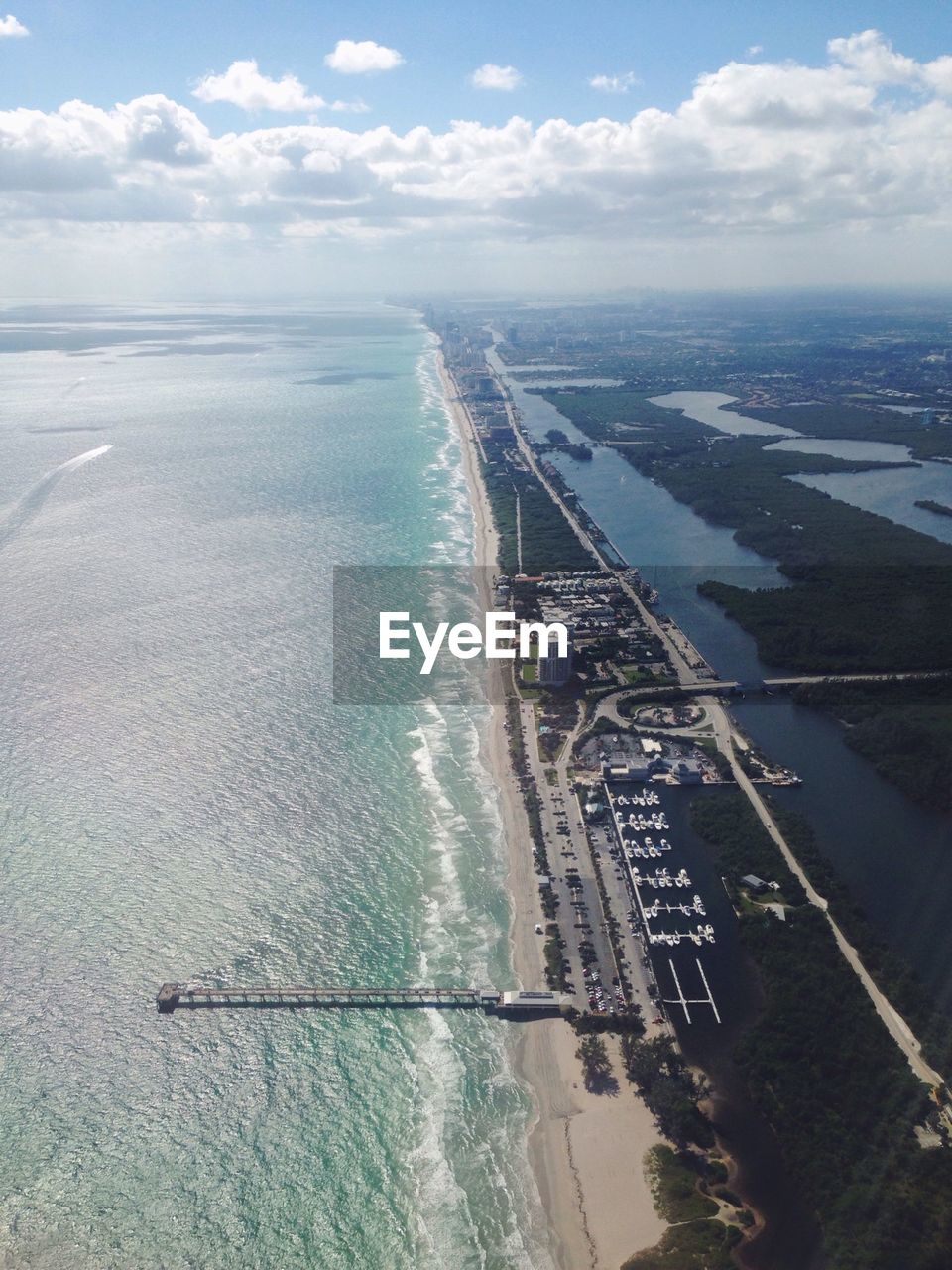 Aerial view of beach