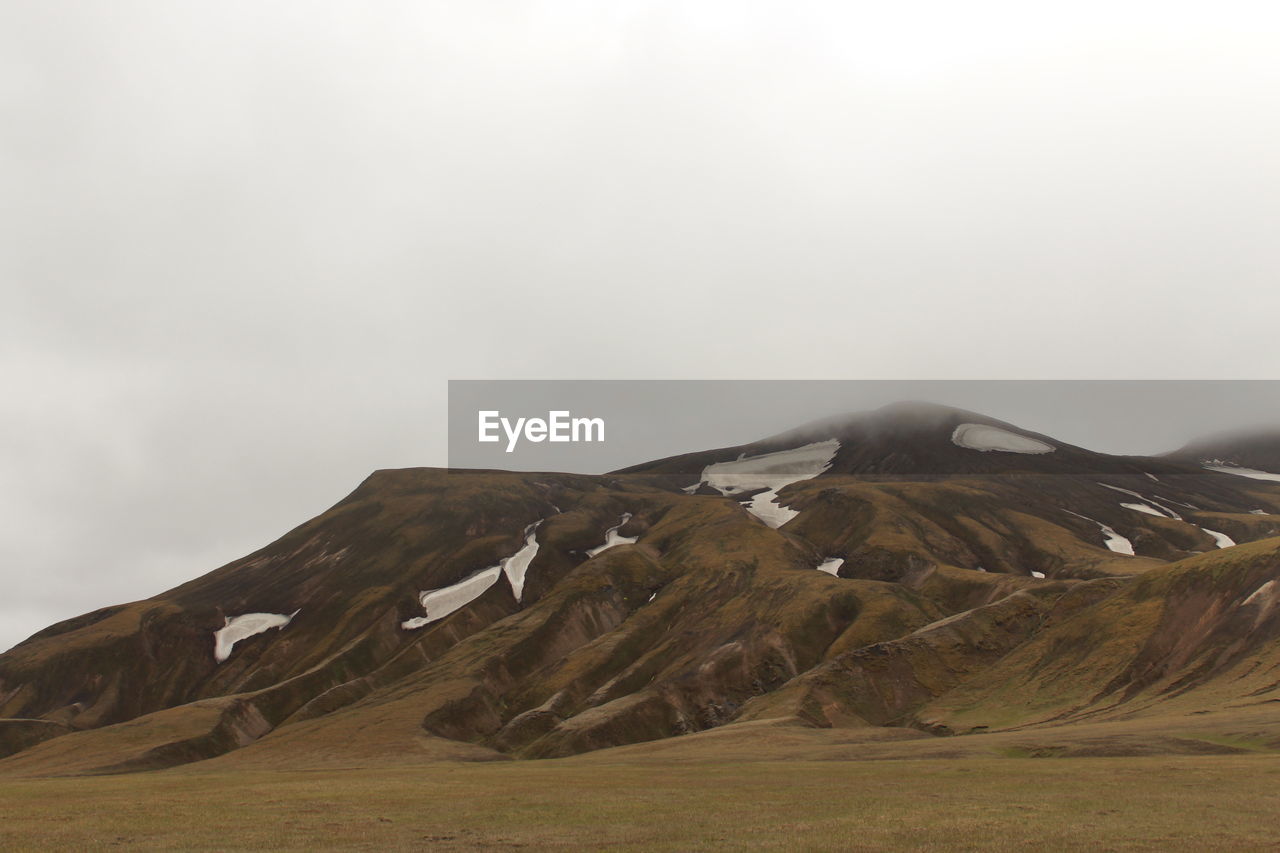 SCENIC VIEW OF LANDSCAPE AND MOUNTAINS AGAINST SKY