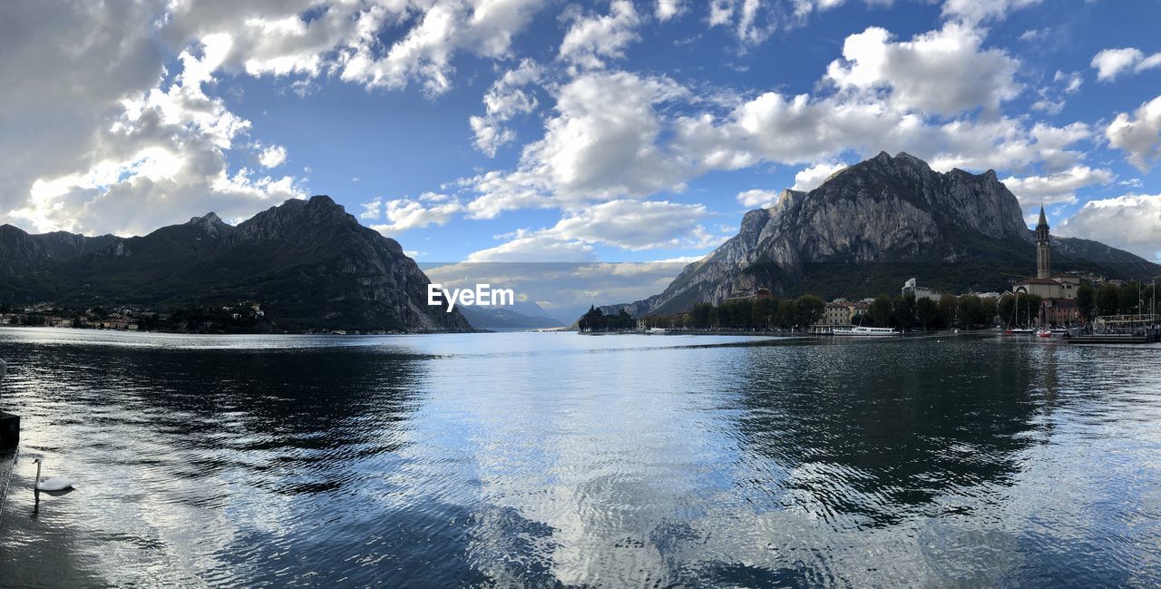 SCENIC VIEW OF SEA AND MOUNTAINS