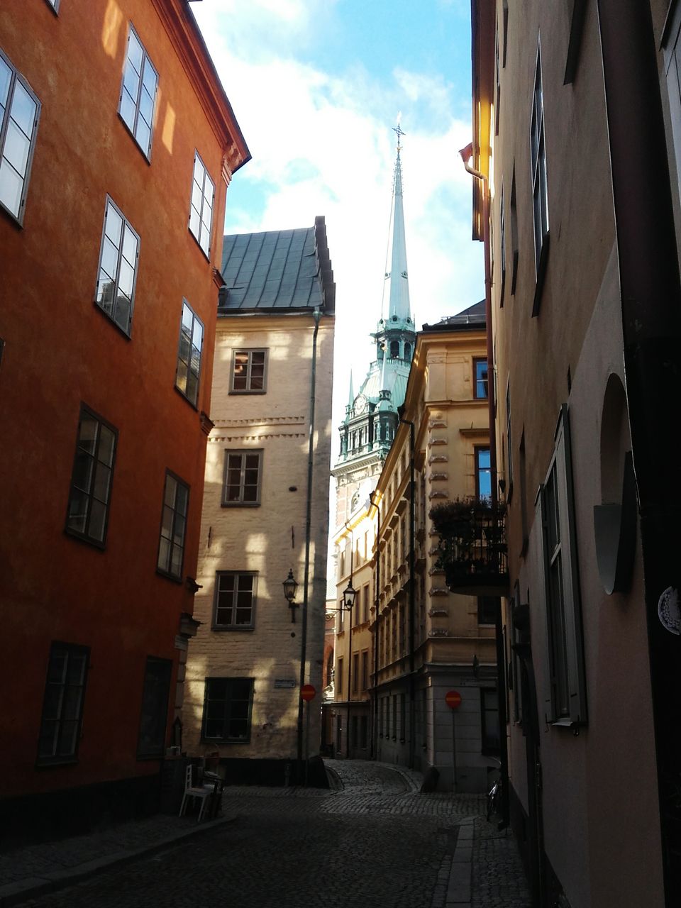 Low angle view of residential buildings against sky