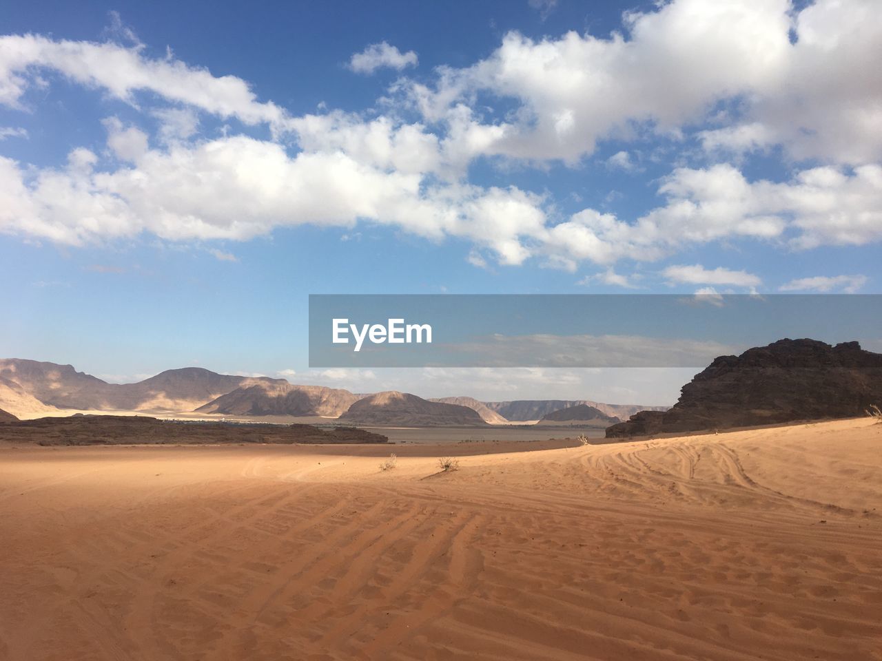 Scenic view of desert against sky