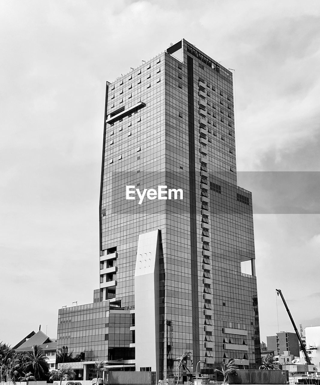 Low angle view of modern building against sky