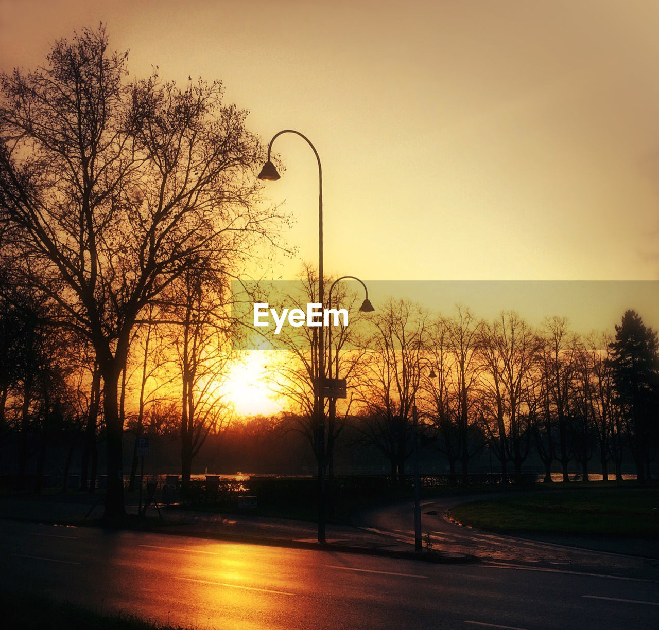 SUNSET OVER ROAD