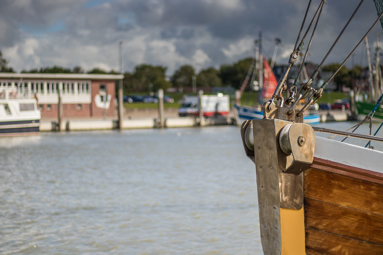 Cropped image of boat in river