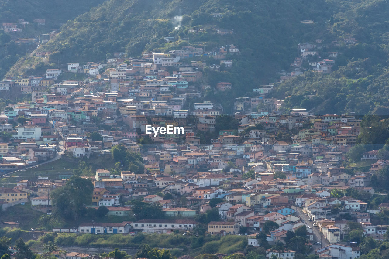 High angle shot of townscape