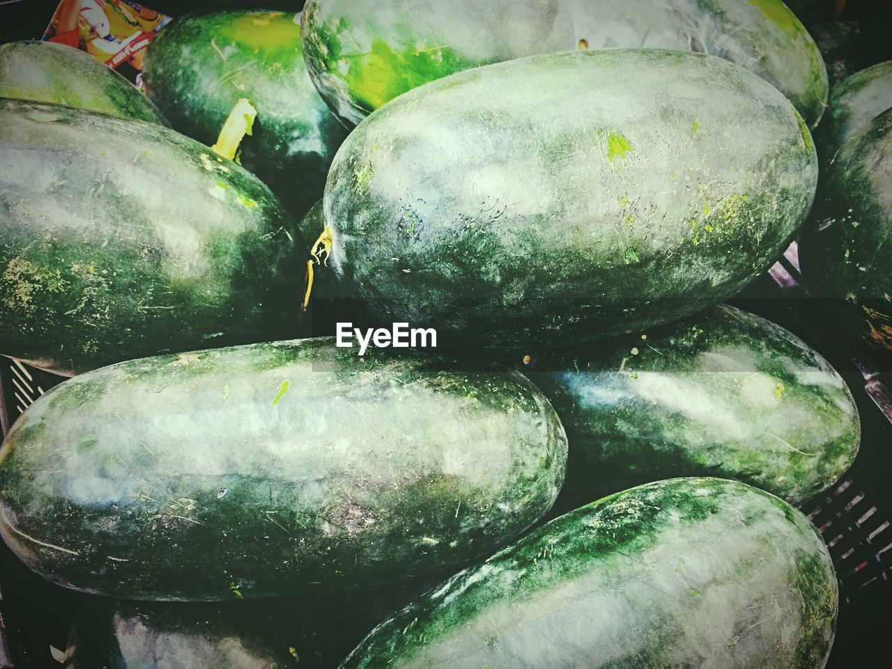 Full frame shot of watermelons at market