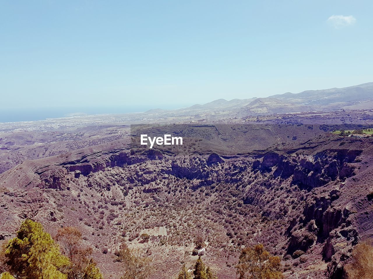 SCENIC VIEW OF MOUNTAIN AGAINST CLEAR SKY