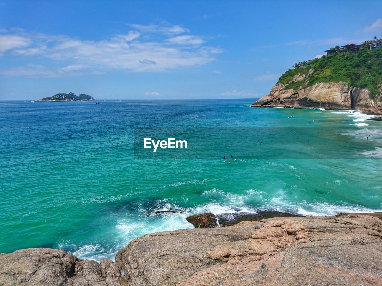 View of sea against cloudy sky