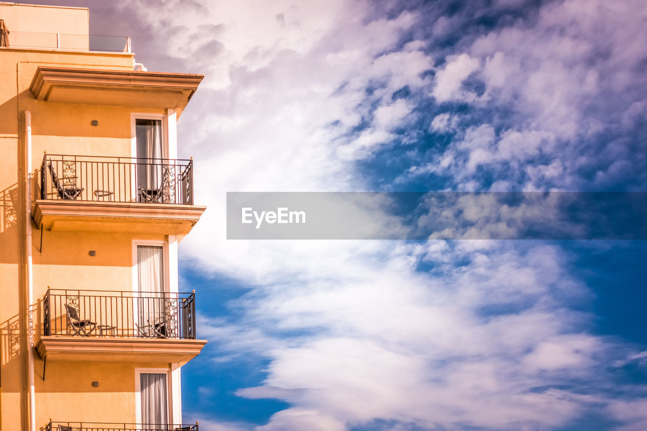 Low angle view of building against sky