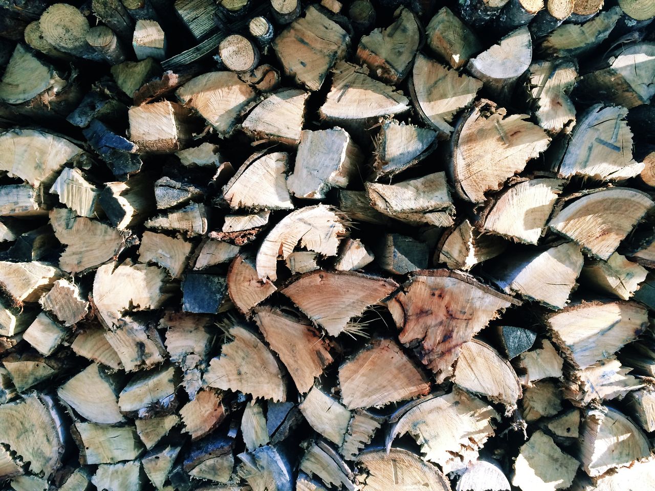 Detail shot of firewood