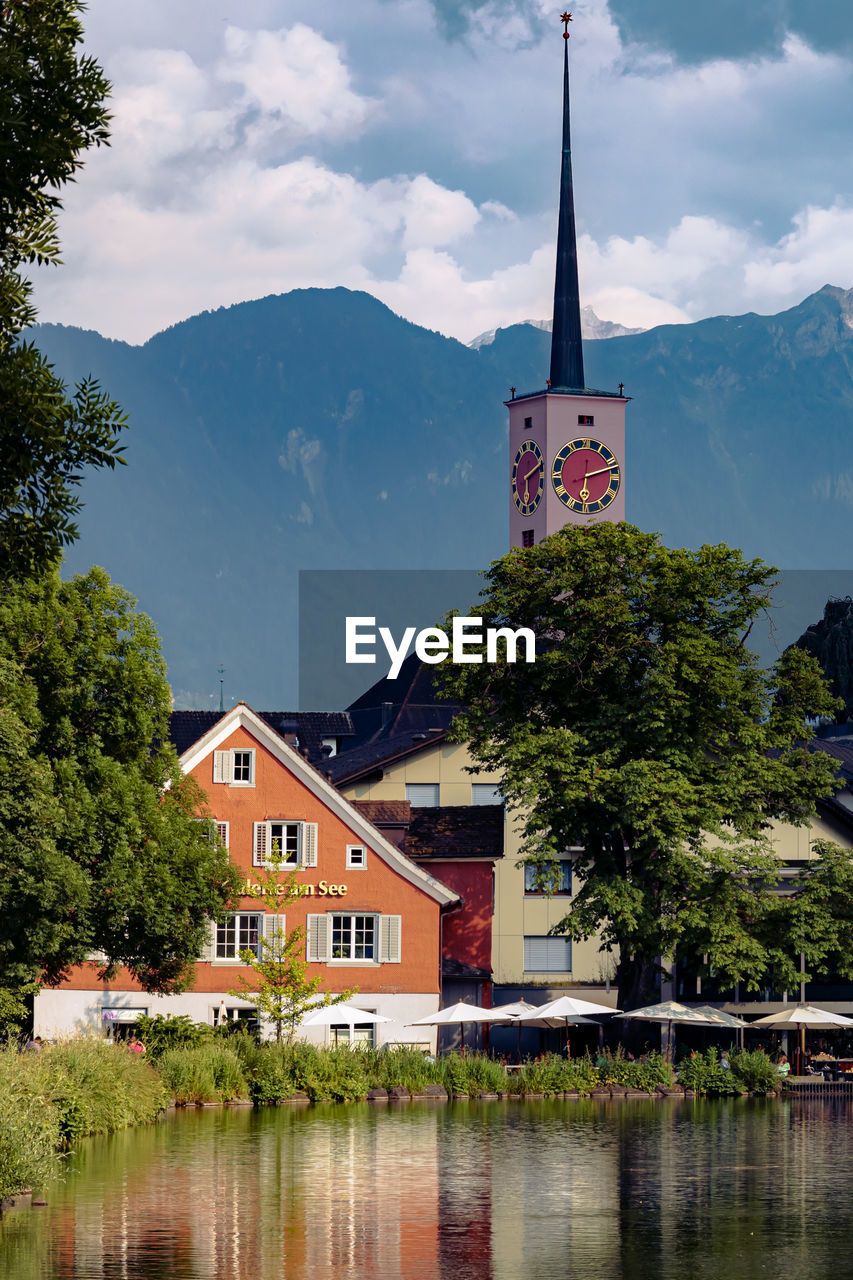 low angle view of built structures against sky