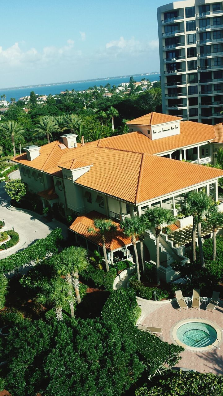 Elevated view of mansion