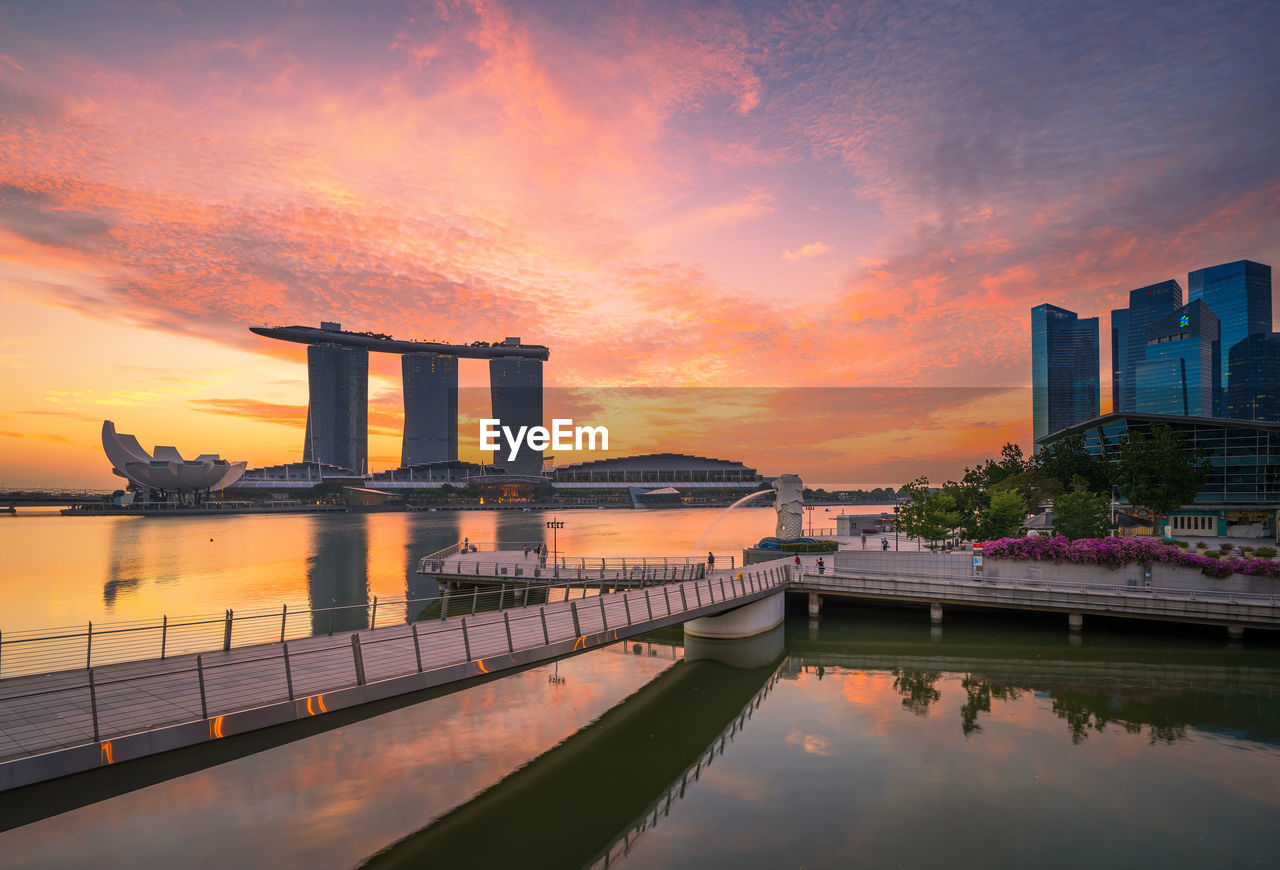 Sunrise at marina bay, singapore