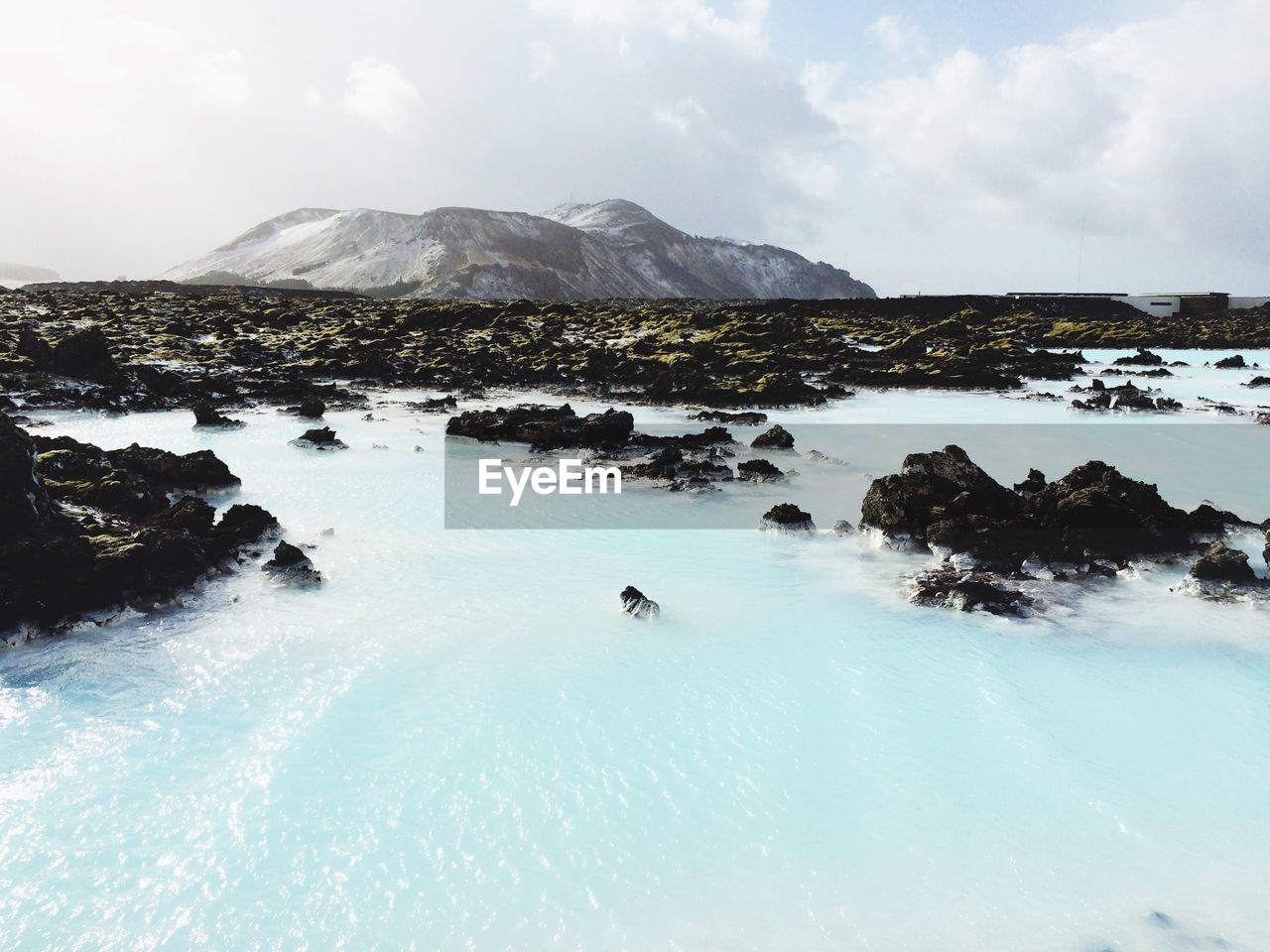 Scenic view of blue lagoon