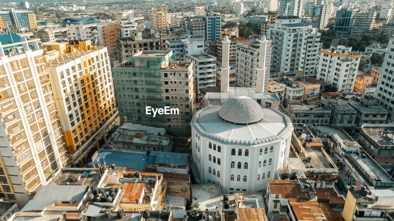 Aerial view of msulim mosque in dar es salaam