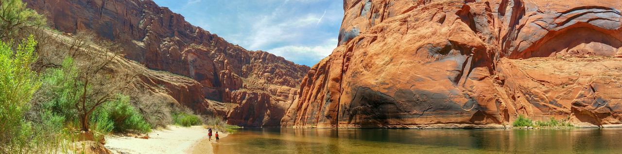 SCENIC VIEW OF SEA AND MOUNTAINS