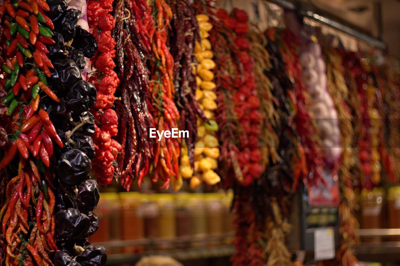 VARIOUS FRUITS FOR SALE IN MARKET