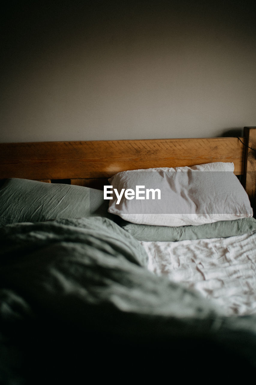 Empty bed at home