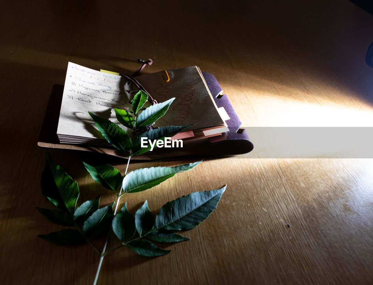 HIGH ANGLE VIEW OF PAPER ON TABLE