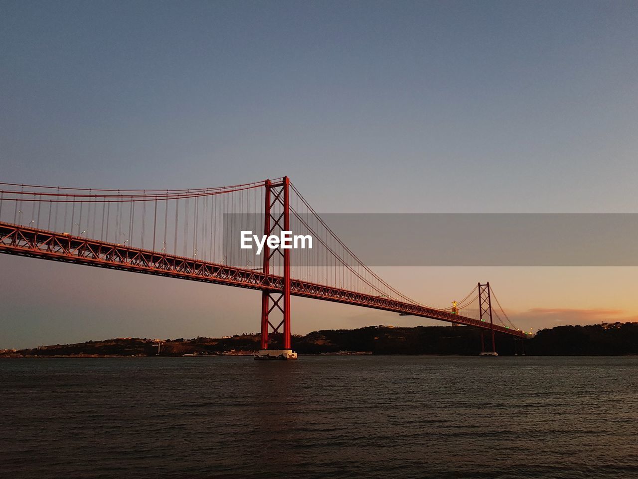 SUSPENSION BRIDGE OVER RIVER