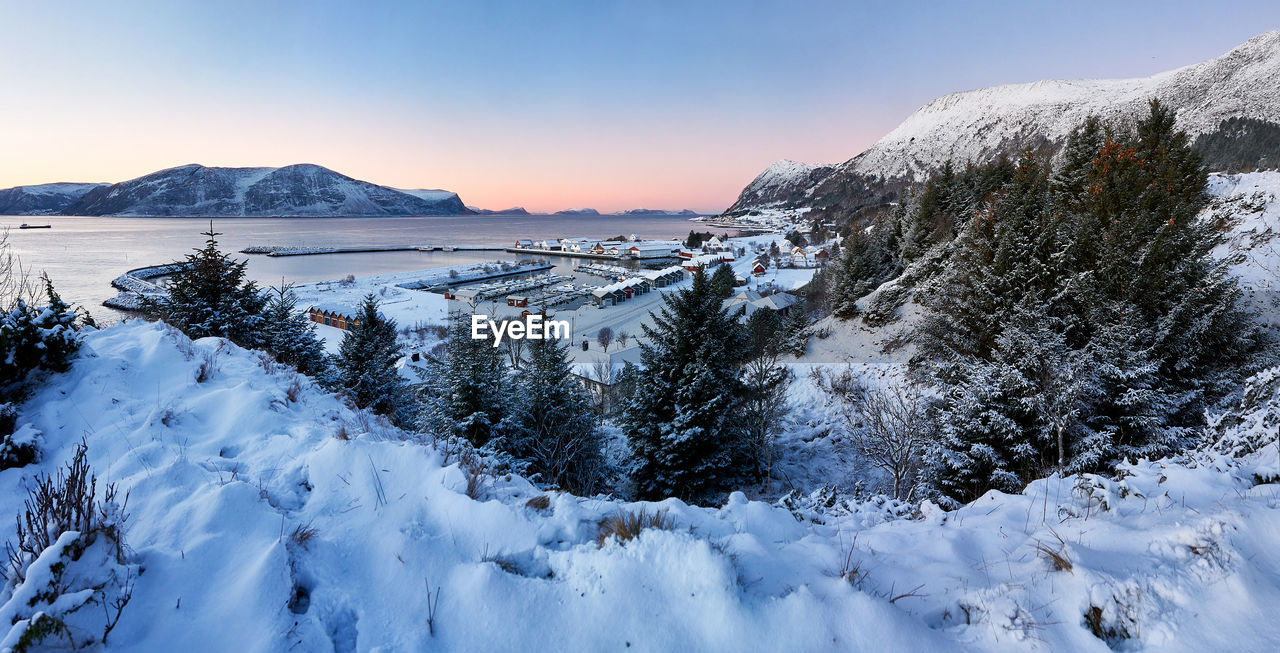 The island of godøy in winter, sunnmøre, møre og romsdal, norway.