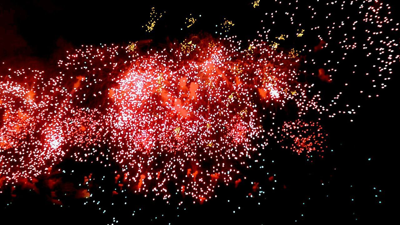 FIREWORK DISPLAY AT NIGHT