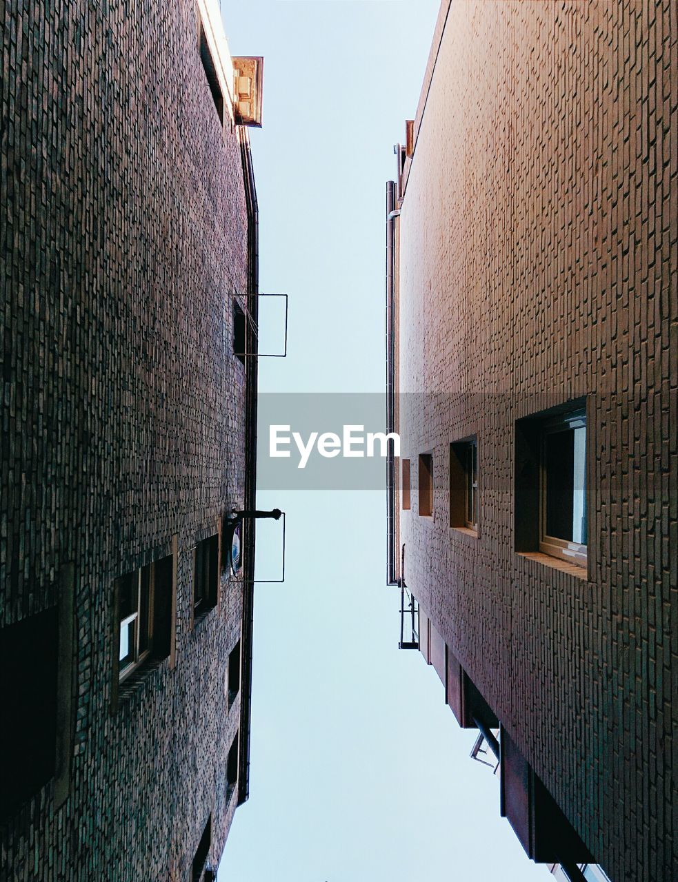 Low-angle view of apartment buildings