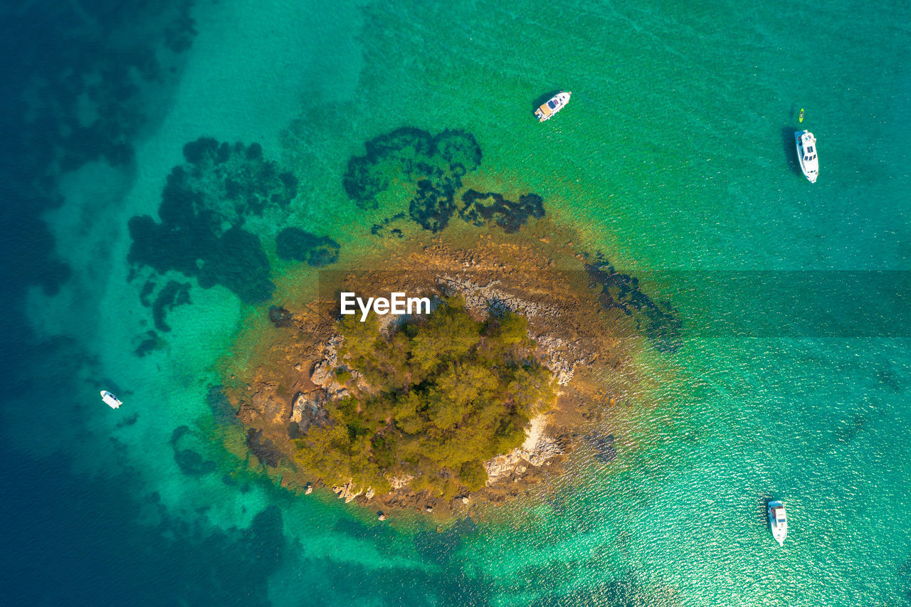 Small islet near badija island, korcula, adriatic sea, croatia