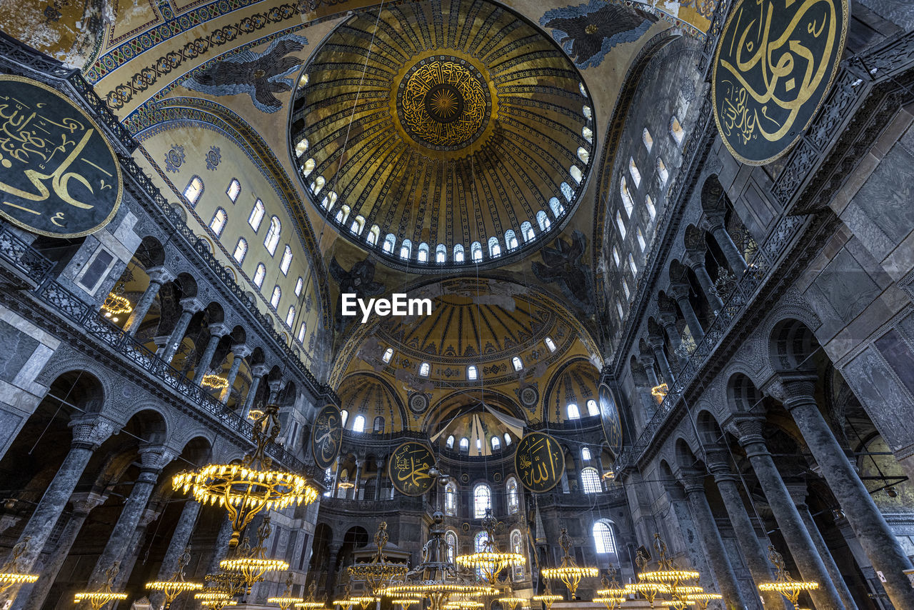 Interior of hagia sophia mosque in istanbul turkey