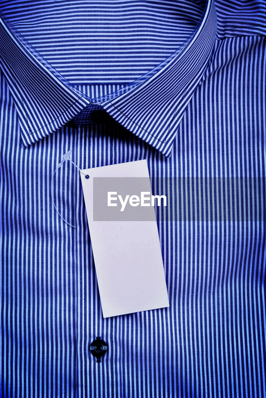 Full frame shot of blue shirt