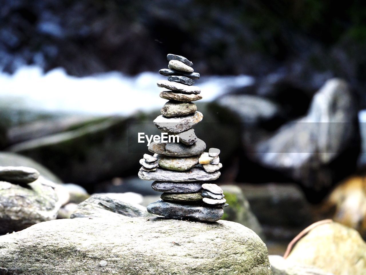 Close-up of stones on rock