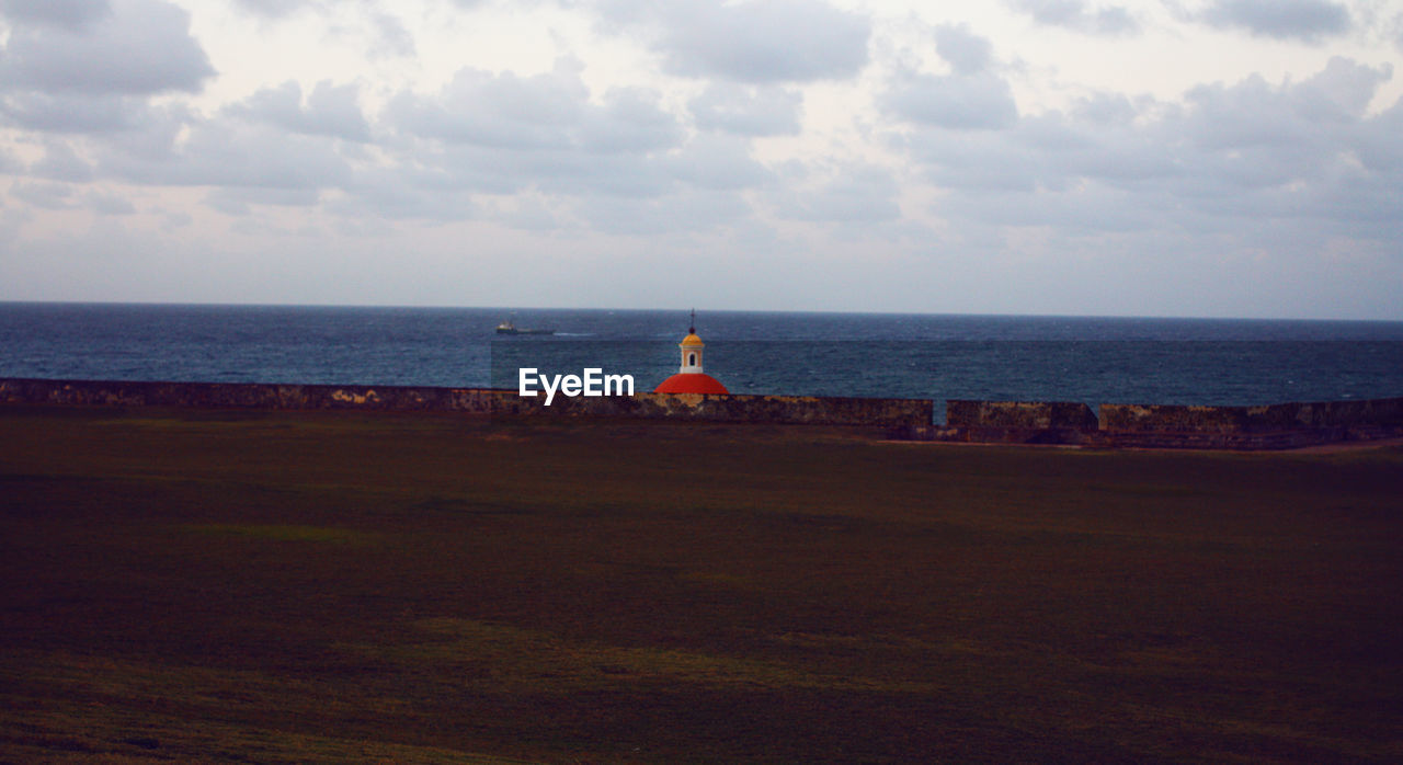 VIEW OF SEA AGAINST CLOUDY SKY