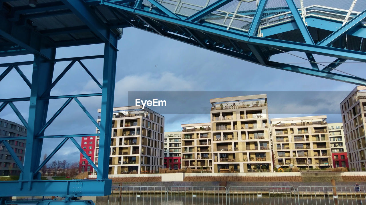 Low angle view of buildings against sky