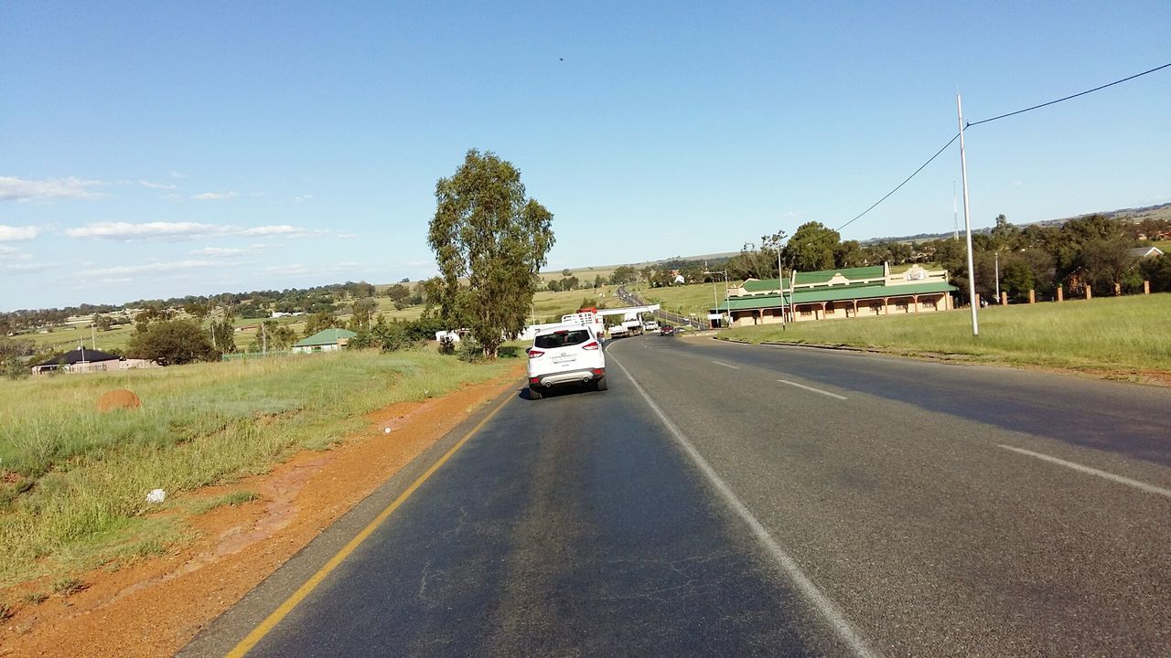 Car driving on road