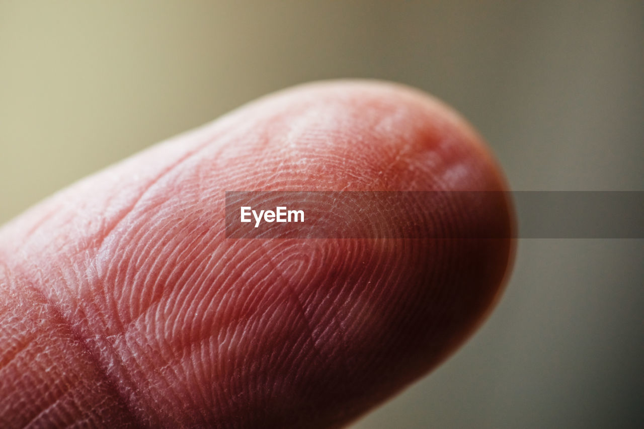 Close-up of human finger