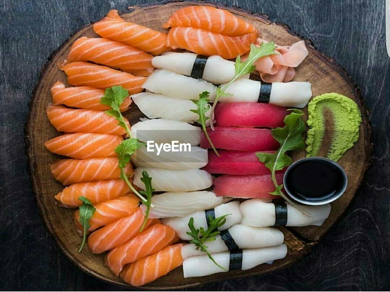 Sushi on plate