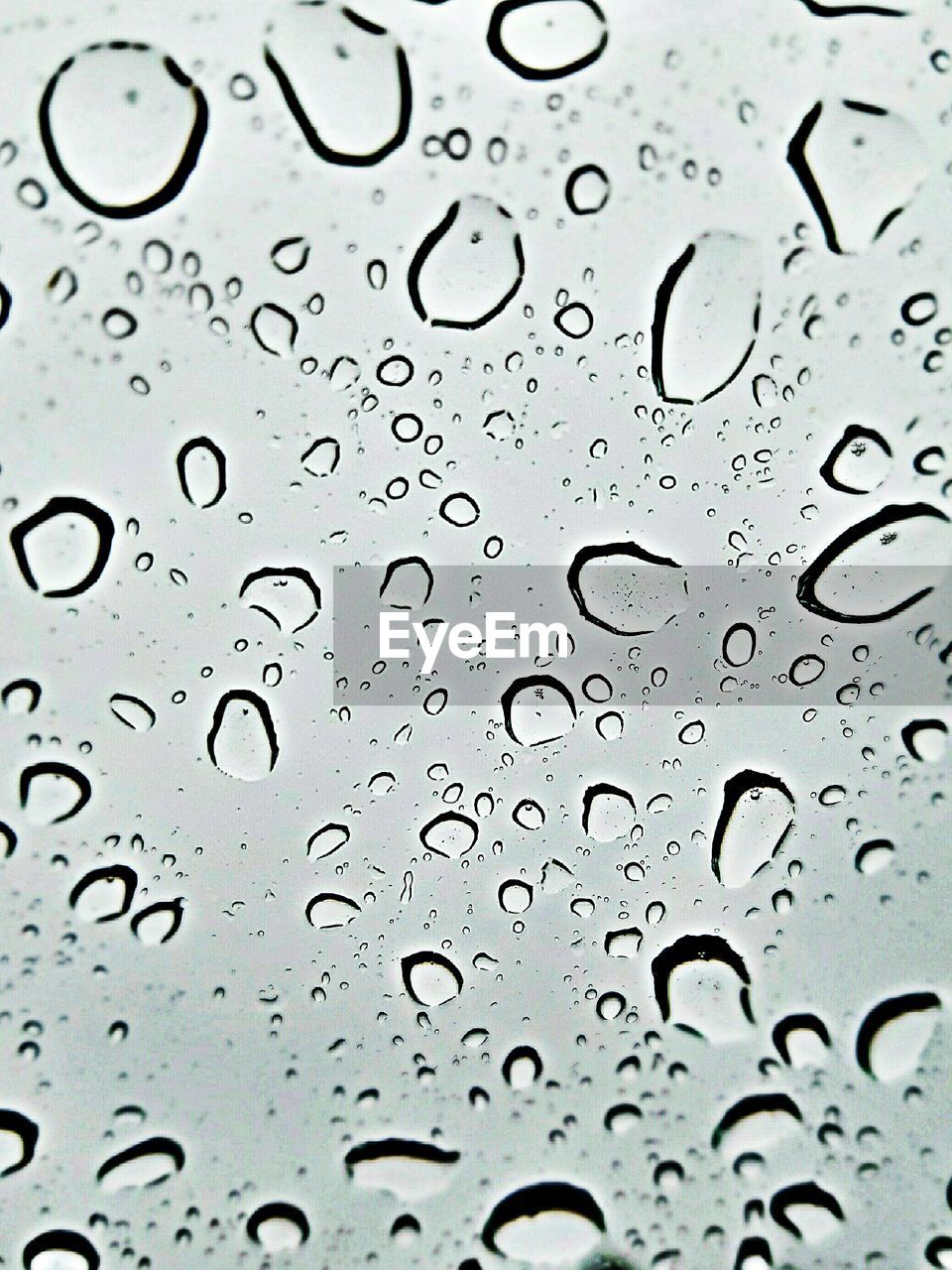 Full frame shot of raindrops on window