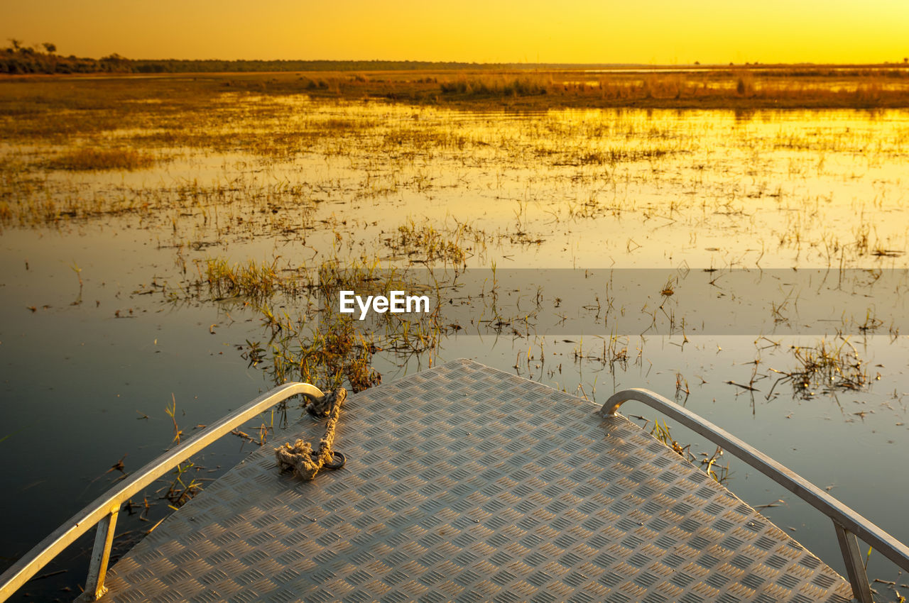 Sunset cruise on the chobe river, botswana, africa