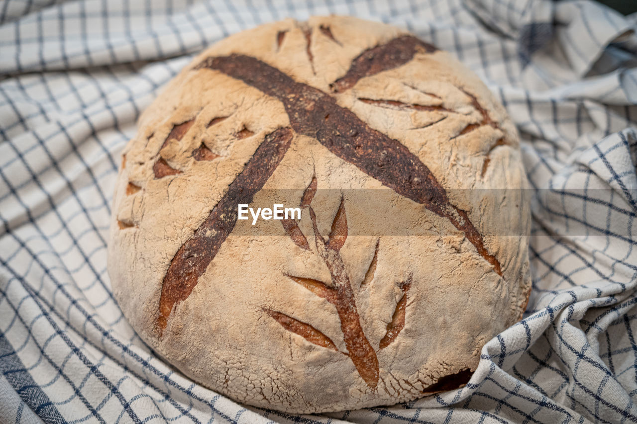 Close-up of bread on table