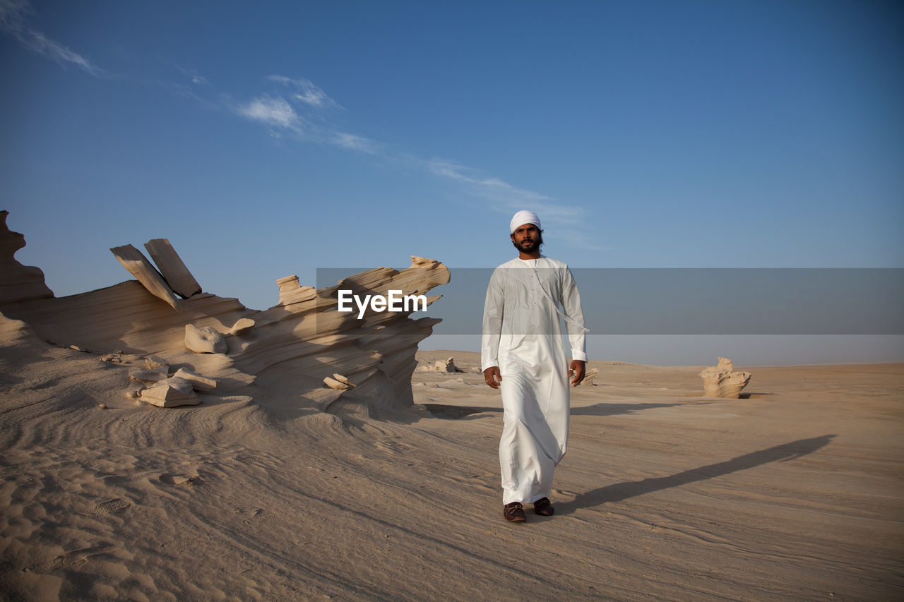 Statue in desert